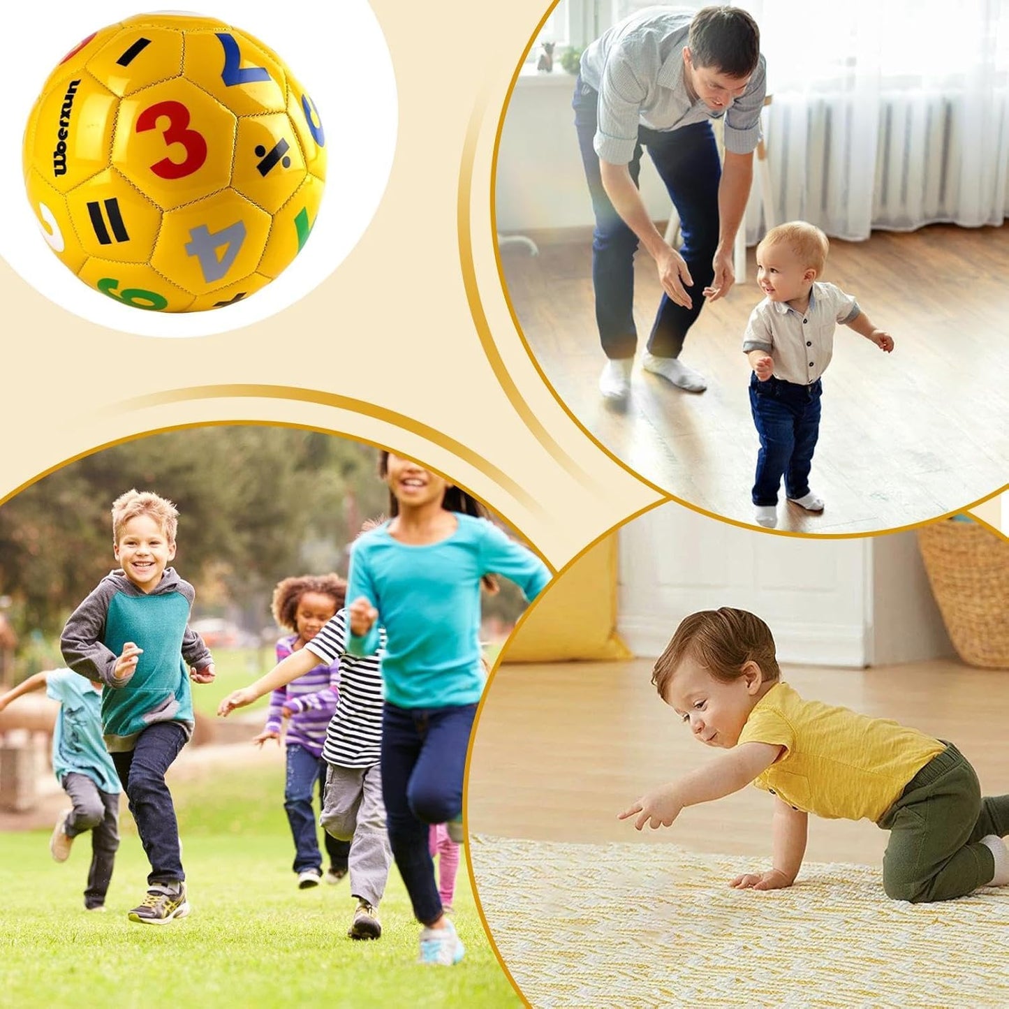 Ballon Foot - FootFunKid™ - Jaune - Foot Expert
