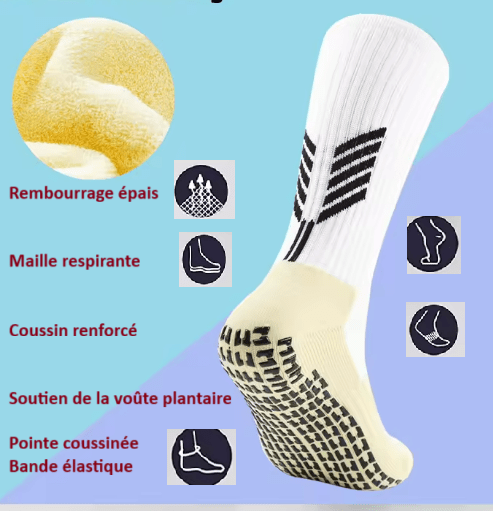 Chaussettes de foot adulte Antiderapantes | Soccer - GripSocks - Foot Expert