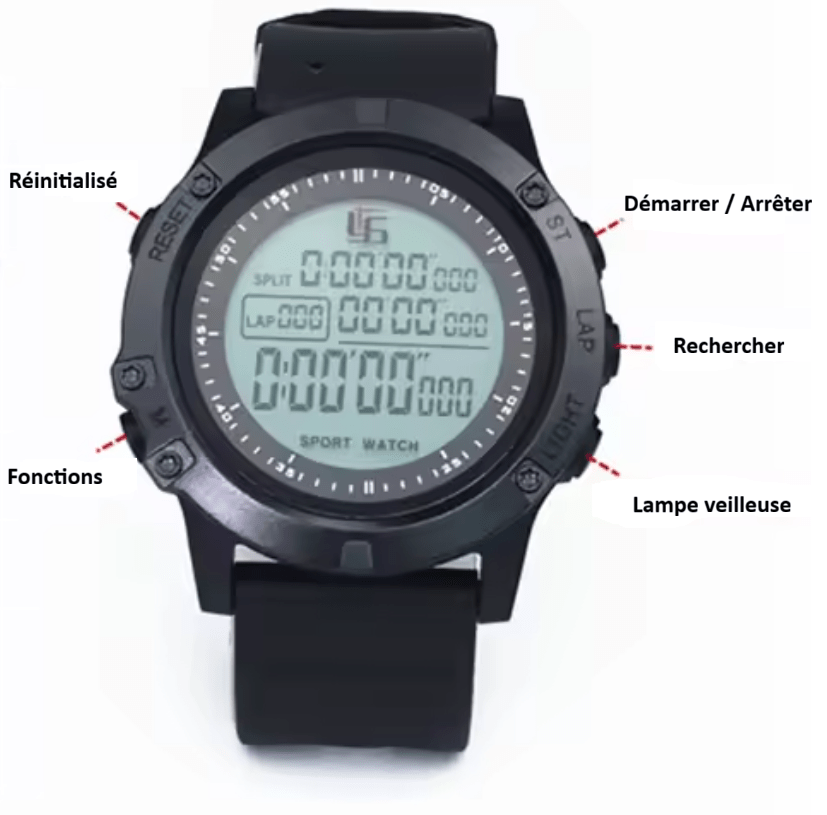 Montre arbitre foot multifonction | ChronoRef - Foot Expert