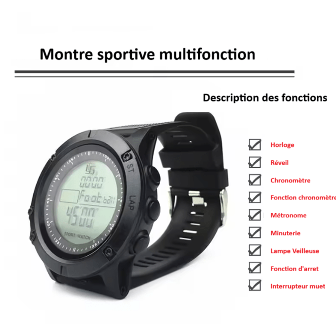 Montre arbitre foot multifonction | ChronoRef - Foot Expert
