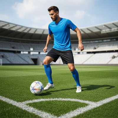 Un-Joueur-professionnel-joue-ballon-foot-Elit-football