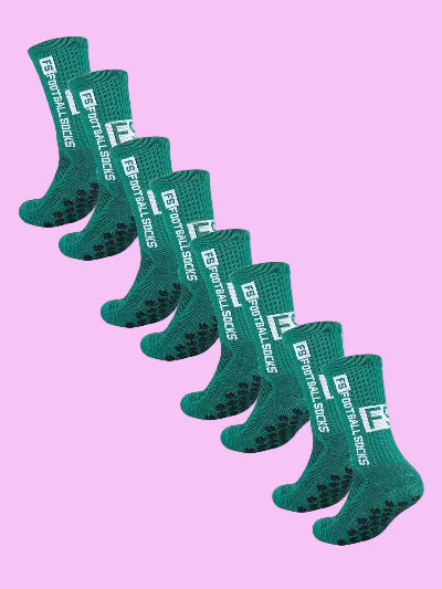 chaussette antidérapante foot vertes 4 paire