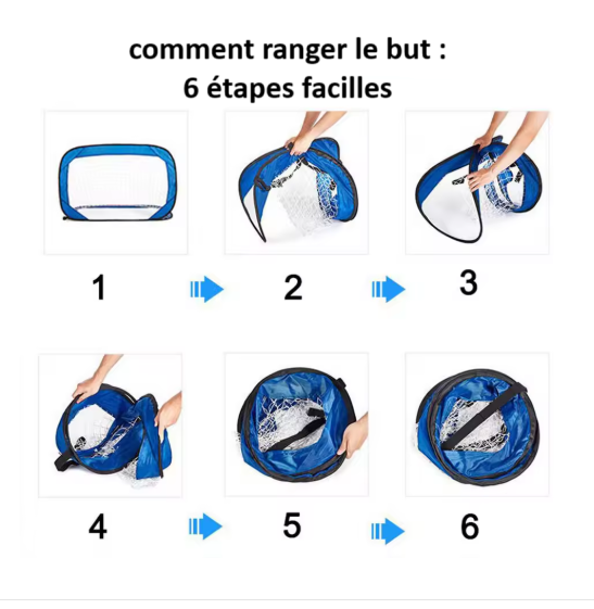 six étapes rangement du but foot