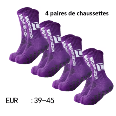 4-paires Chaussette antidérapante foot Foot Expert | Conforsocks mauves