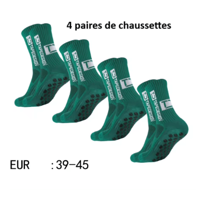 4-paires Chaussette antidérapante foot Foot Expert | Conforsocks vertes
