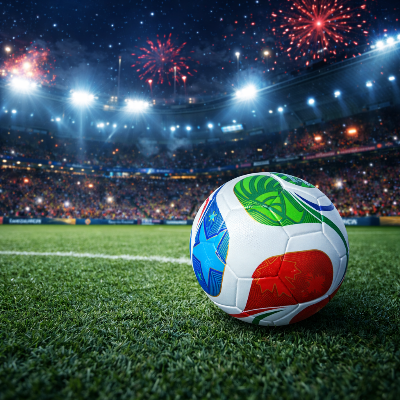 Ballons foot dans stade