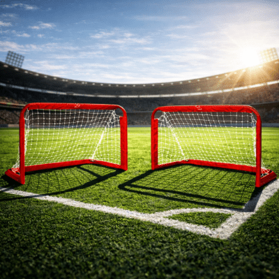 Cage de foot  deux fois sur terrain