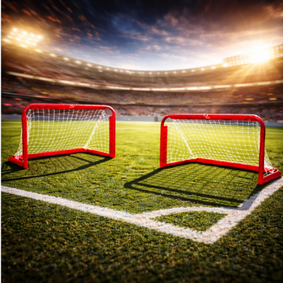 Cage de foot  deux fois sur  un terrain