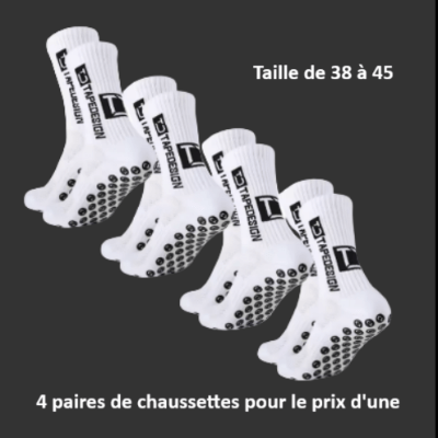Chaussette antidérapante foot Conforsocks blanches
