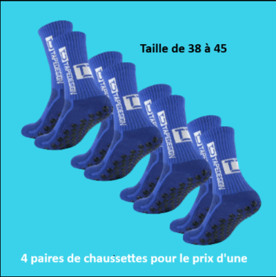 Chaussette antidérapante foot Conforsocks bleues