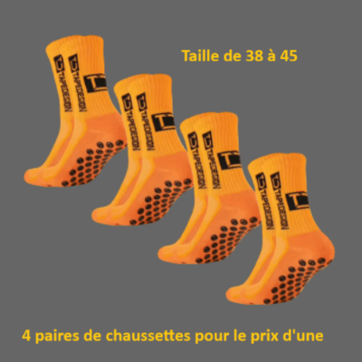 Chaussette antidérapante foot Conforsocks oranges