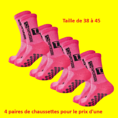 Chaussette antidérapante foot Conforsocks roses