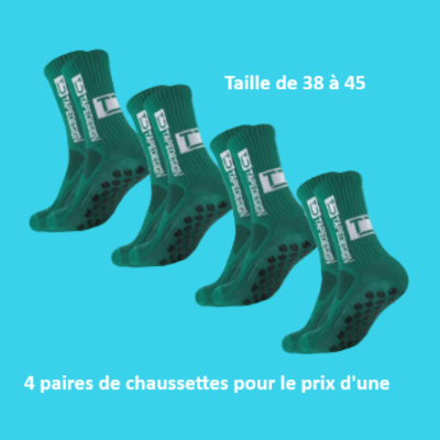 Chaussette antidérapante foot Conforsocks vertes