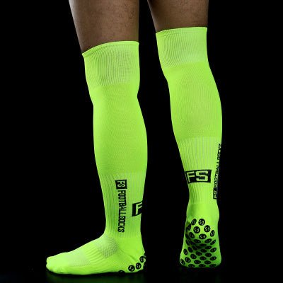 Chaussette antidérapante foot Foot Expert | Confort-Socks vert fluo
