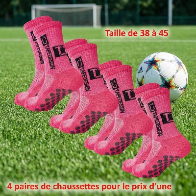 Chaussette antidérapante foot  couleur roses