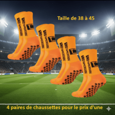 Chaussette antidérapante foot oranges 