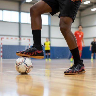 Chaussure futsal Premium-Control-One avec joueur de football