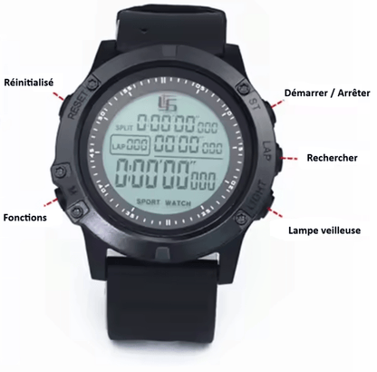 Montre arbitre foot multifonction | ChronoRef - Foot Expert