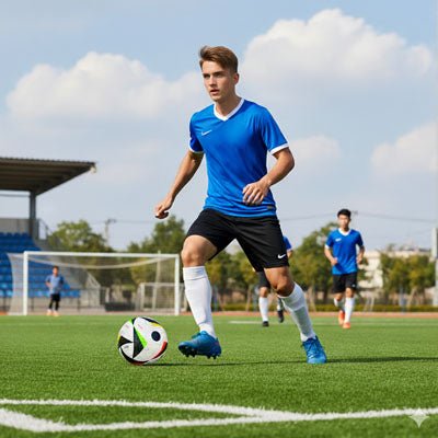 Joueur attaquant joue avec Joueur joue avec ballon de foot Ultra-Résistant
