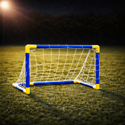 Mini cage de foot  la nuit