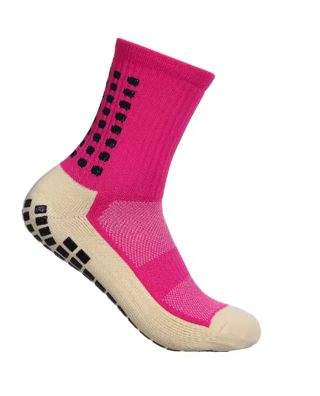 chaussettes antidérapantes foot rose
