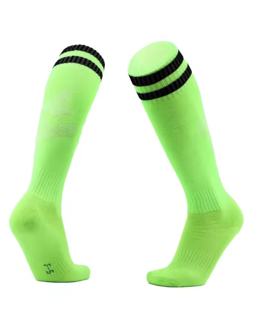 chaussettes football vert fluo