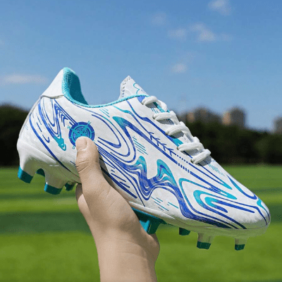  chaussures de football  elegantes couleur bleue