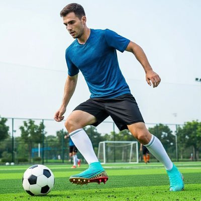 Joueur professionnel porte Chaussure de foot | Max-Crampons Foots Experts blanches