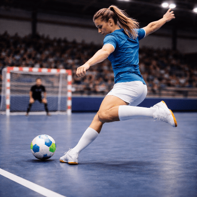 joueuse tire ballon et porte Basket Foot Salle 